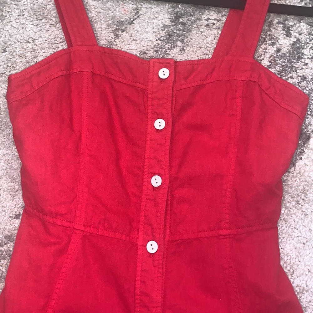 SIZE XS ZARA RED RUFFLE DRESS - Picture 4 of 8